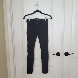 Hollister Jeans 00R Black Low Rise Super Skinny W23 x L26